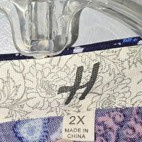 Haptics Kimono Sleeve Floral Print Flowy Cover-up Women's Plus Size 2X 3X - Picture 7 of 11